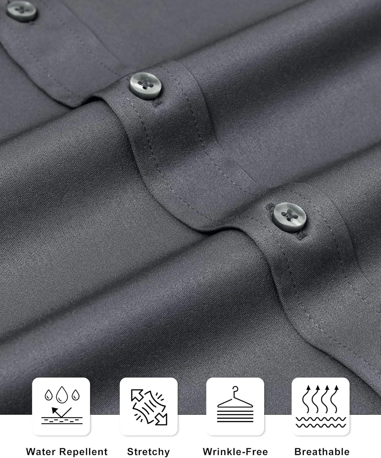 Alimens & Gentle Slim Fit Mens Dress Shirts for Men Button Down Long Sleeve Dress Shirts Wrinkle Free Formal Stain Proof