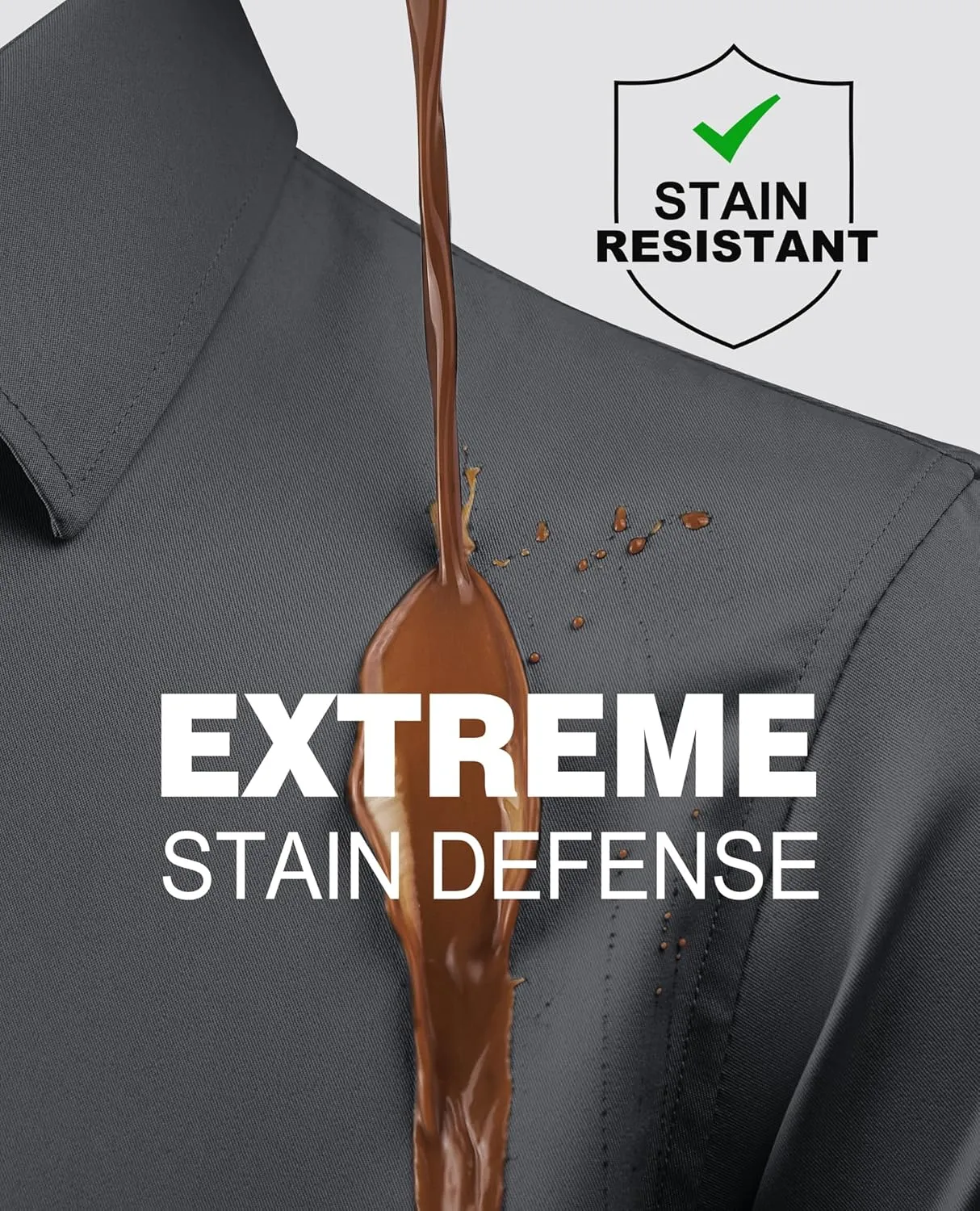 Alimens & Gentle Slim Fit Mens Dress Shirts for Men Button Down Long Sleeve Dress Shirts Wrinkle Free Formal Stain Proof