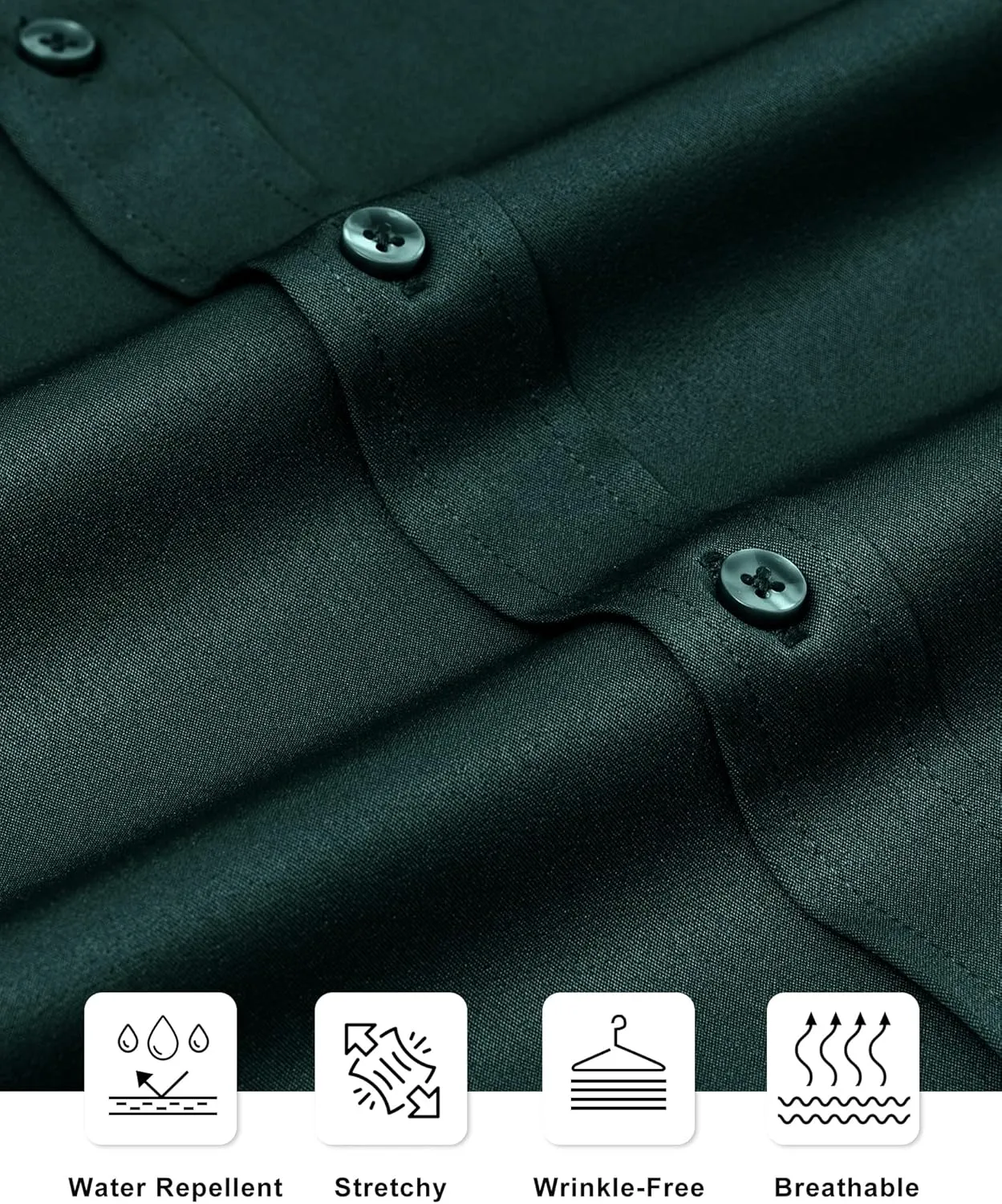 Alimens & Gentle Slim Fit Mens Dress Shirts for Men Button Down Long Sleeve Dress Shirts Wrinkle Free Formal Stain Proof