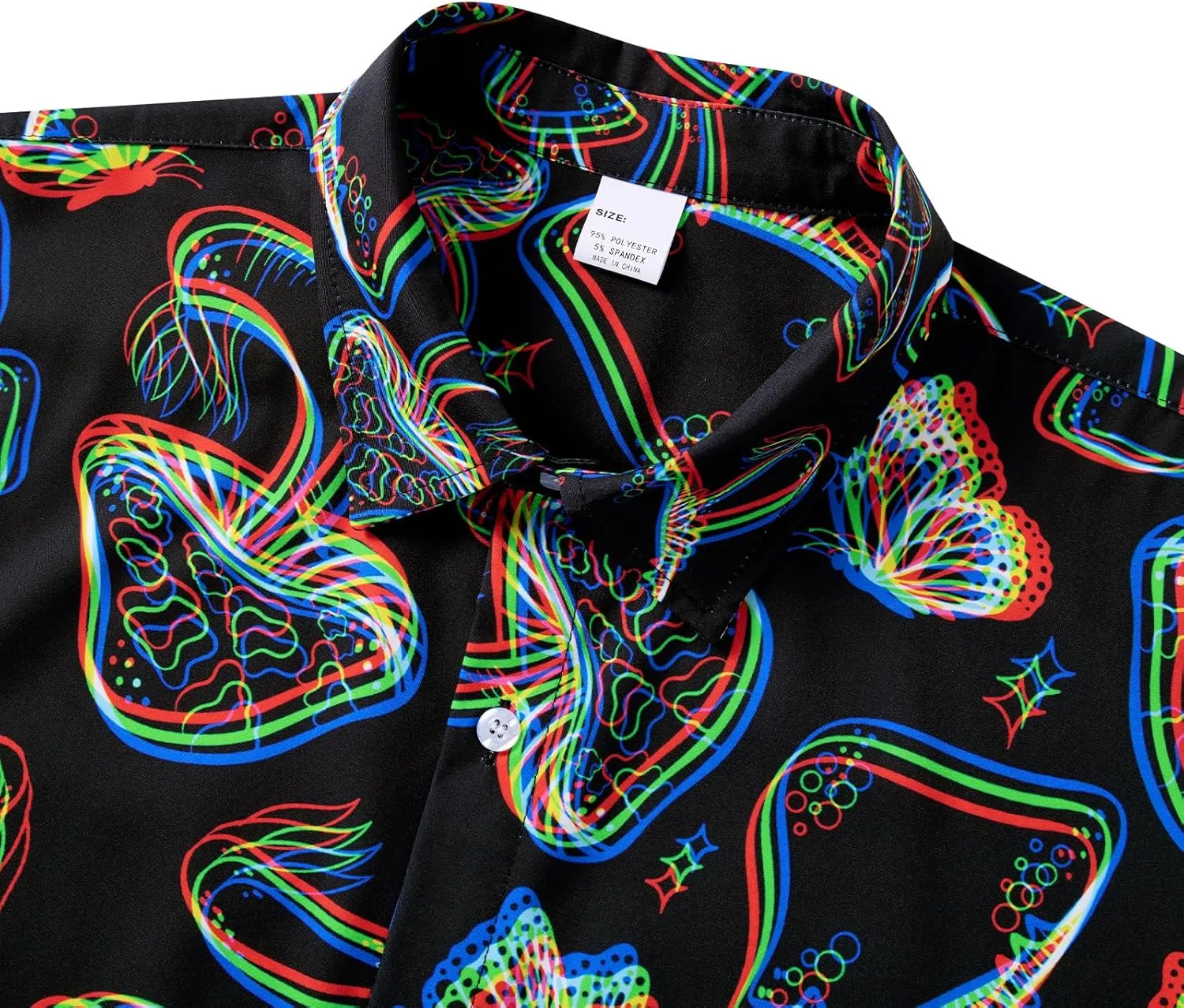 ALISISTER Men's Hawaiian Shirt Button Down Short Sleeve Shirts Funny Novelty Holiday Tops