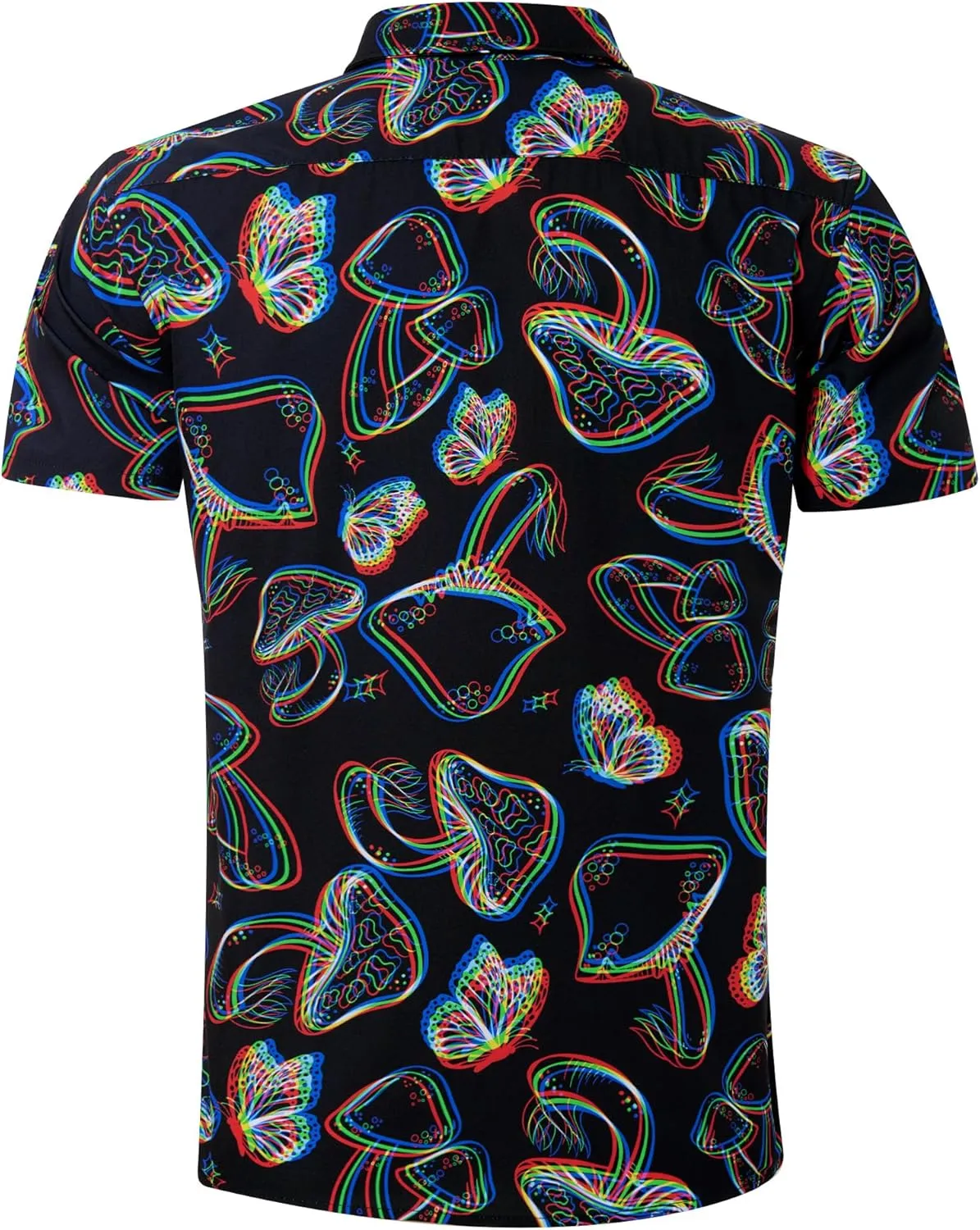 ALISISTER Men's Hawaiian Shirt Button Down Short Sleeve Shirts Funny Novelty Holiday Tops