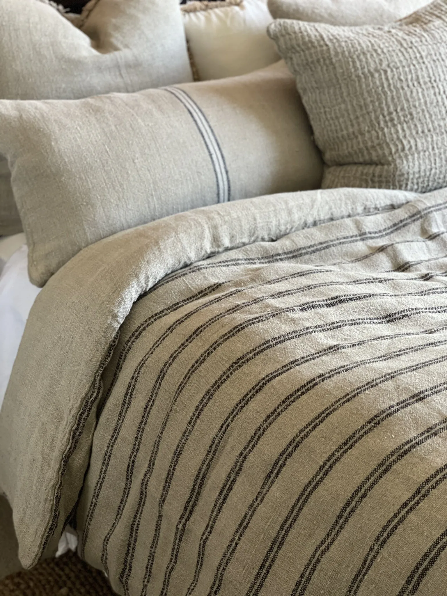 Angaston Handloomed Linen Reversible Quilt Cover