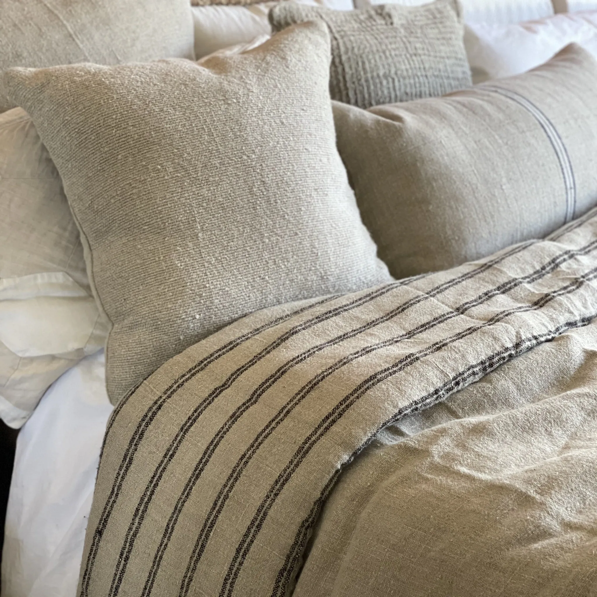 Angaston Handloomed Linen Reversible Quilt Cover