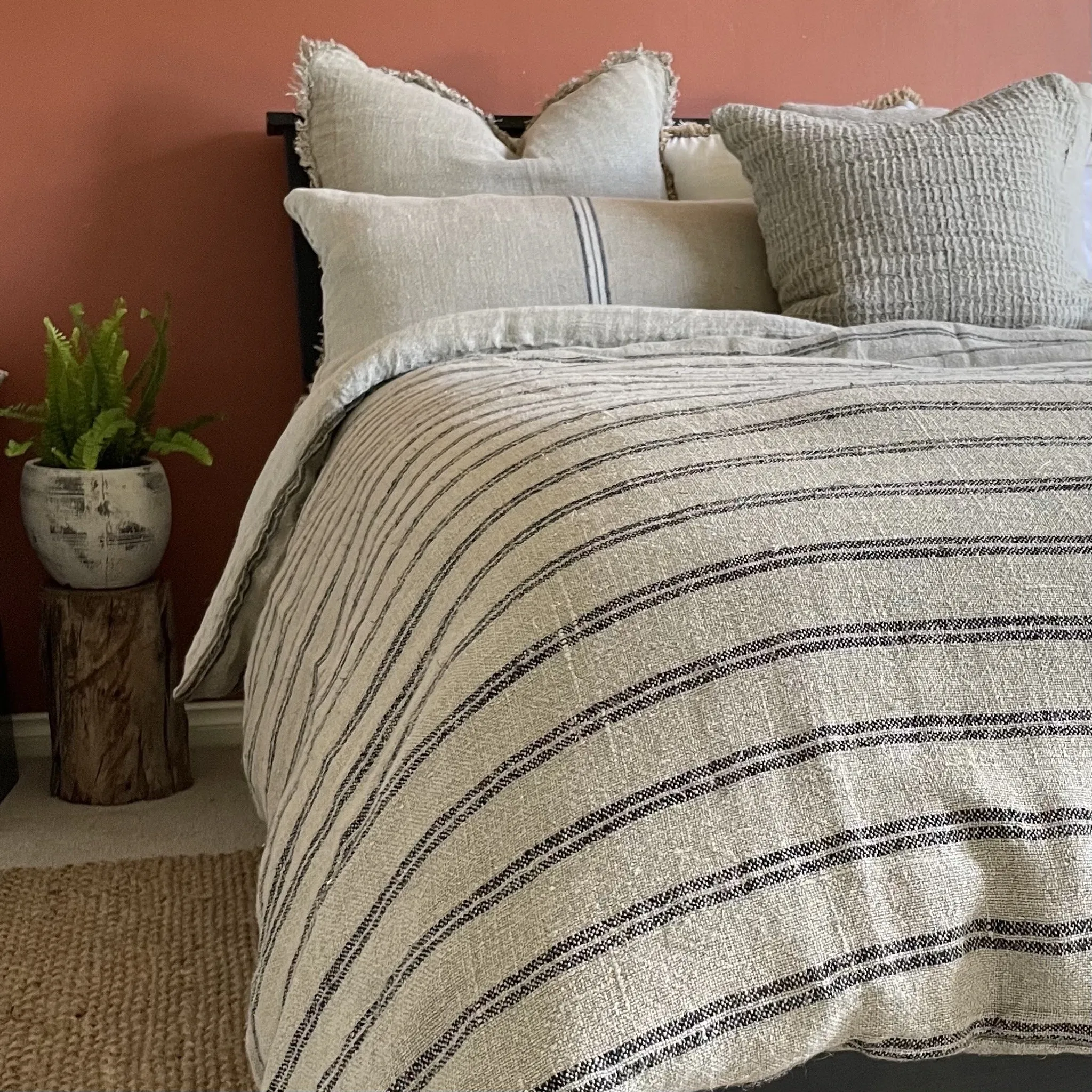 Angaston Handloomed Linen Reversible Quilt Cover