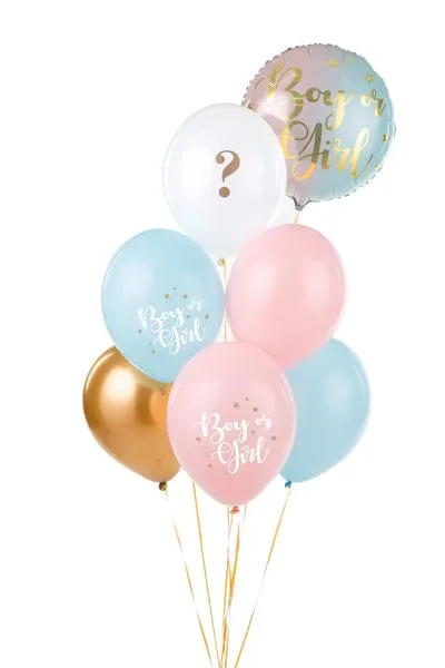 Boy or Girl Gender Reveal Balloon Bundle - 6 Pack