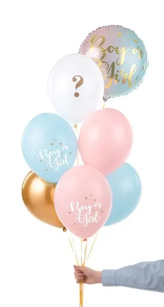 Boy or Girl Gender Reveal Balloon Bundle - 6 Pack