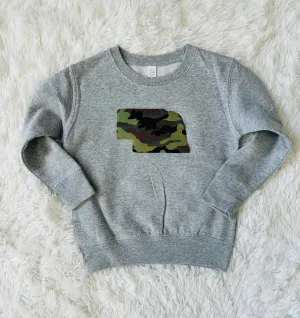 Camo State Sweatshirt - Gray