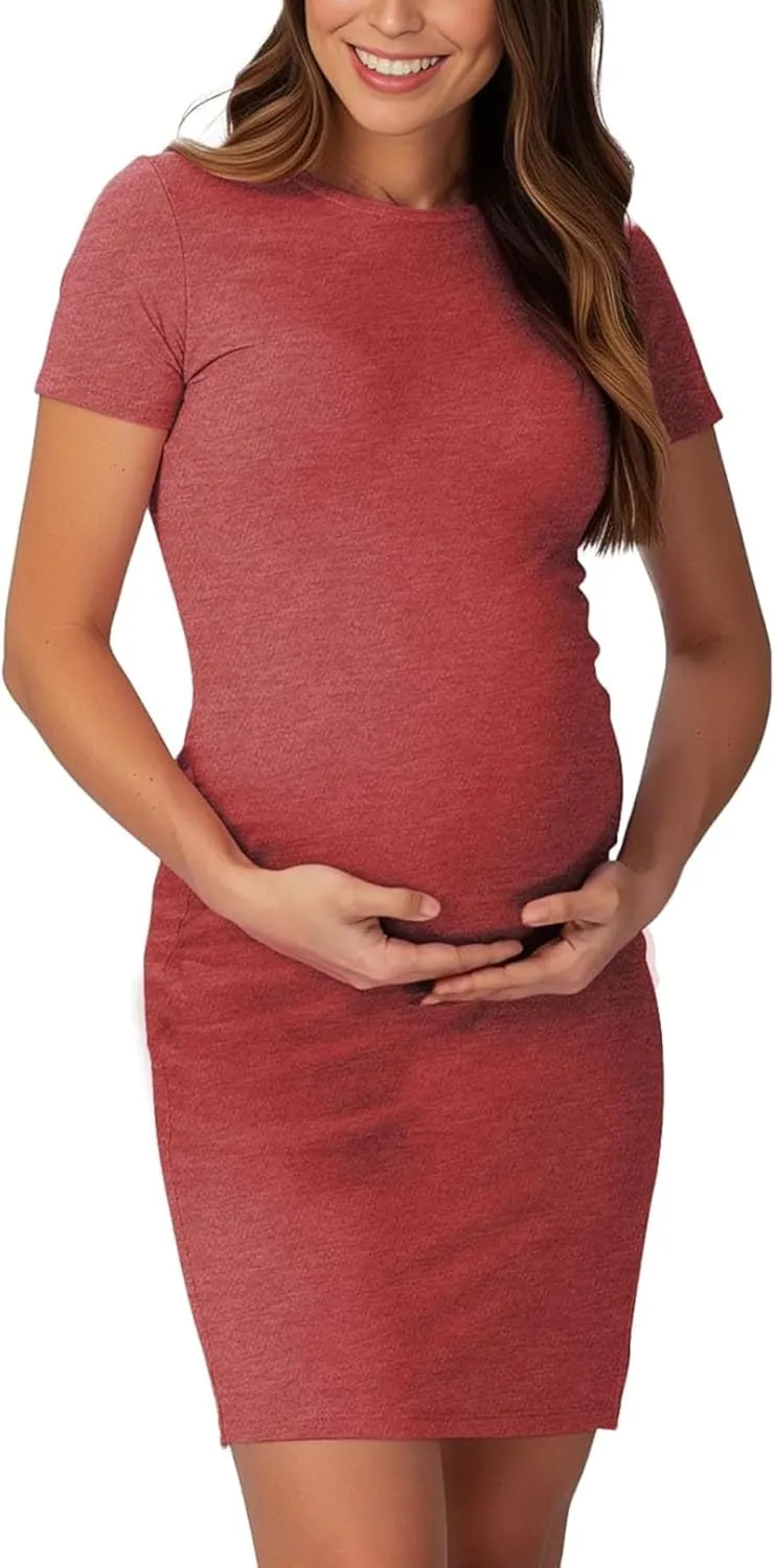 Decrum Women's Maternity Shirts - Pregnancy Maternity Dress Soft and Comfortable for Pregnant Women
