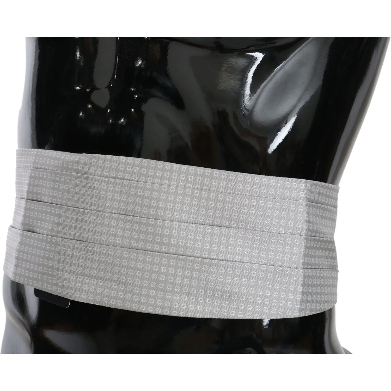 Dolce & Gabbana Elegant Gray Silk Cummerbund