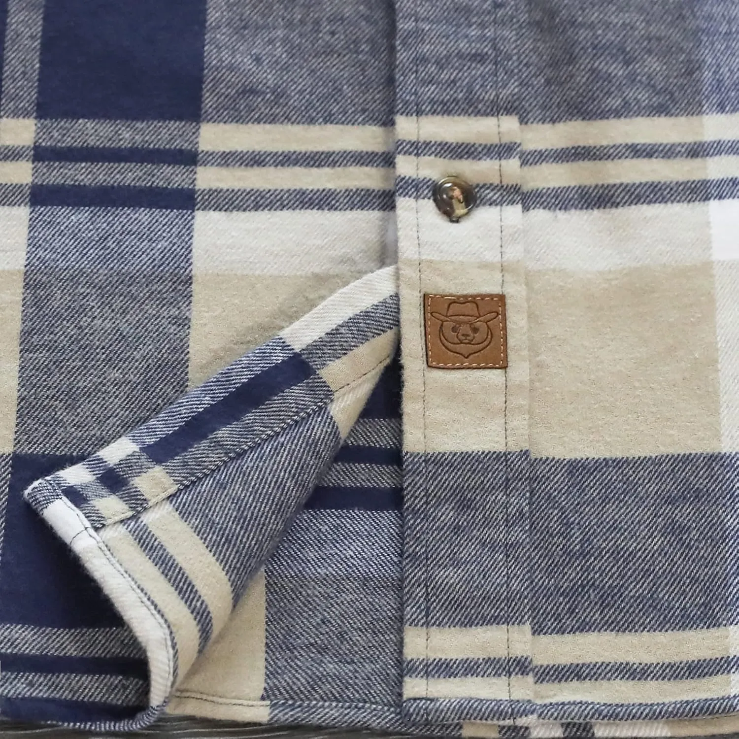 Dubinik Mens Flannel Shirts Long Sleeve Flannel Shirt for Men Casual Button Down Brushed 100% Cotton Shirt