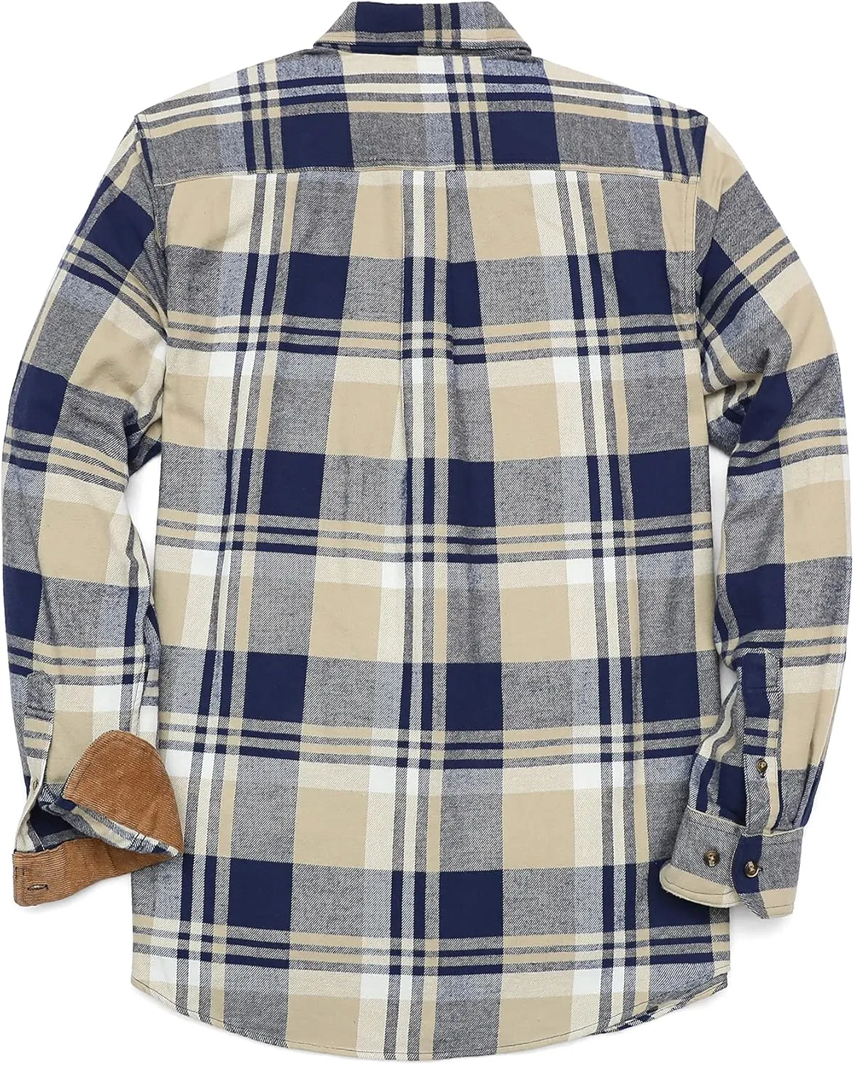 Dubinik Mens Flannel Shirts Long Sleeve Flannel Shirt for Men Casual Button Down Brushed 100% Cotton Shirt