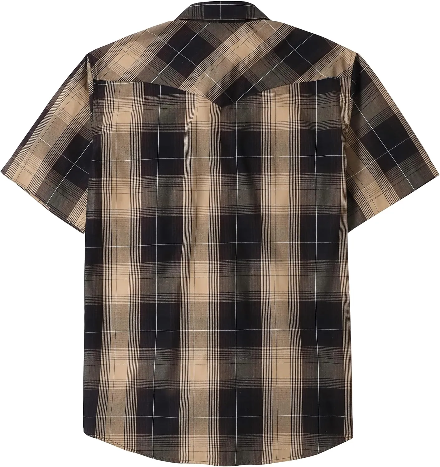 Dubinik Western Shirts for Men Short Sleeve Plaid Pearl Snap Shirts for Men Button Up Shirt Cowboy Casual Work Shirt