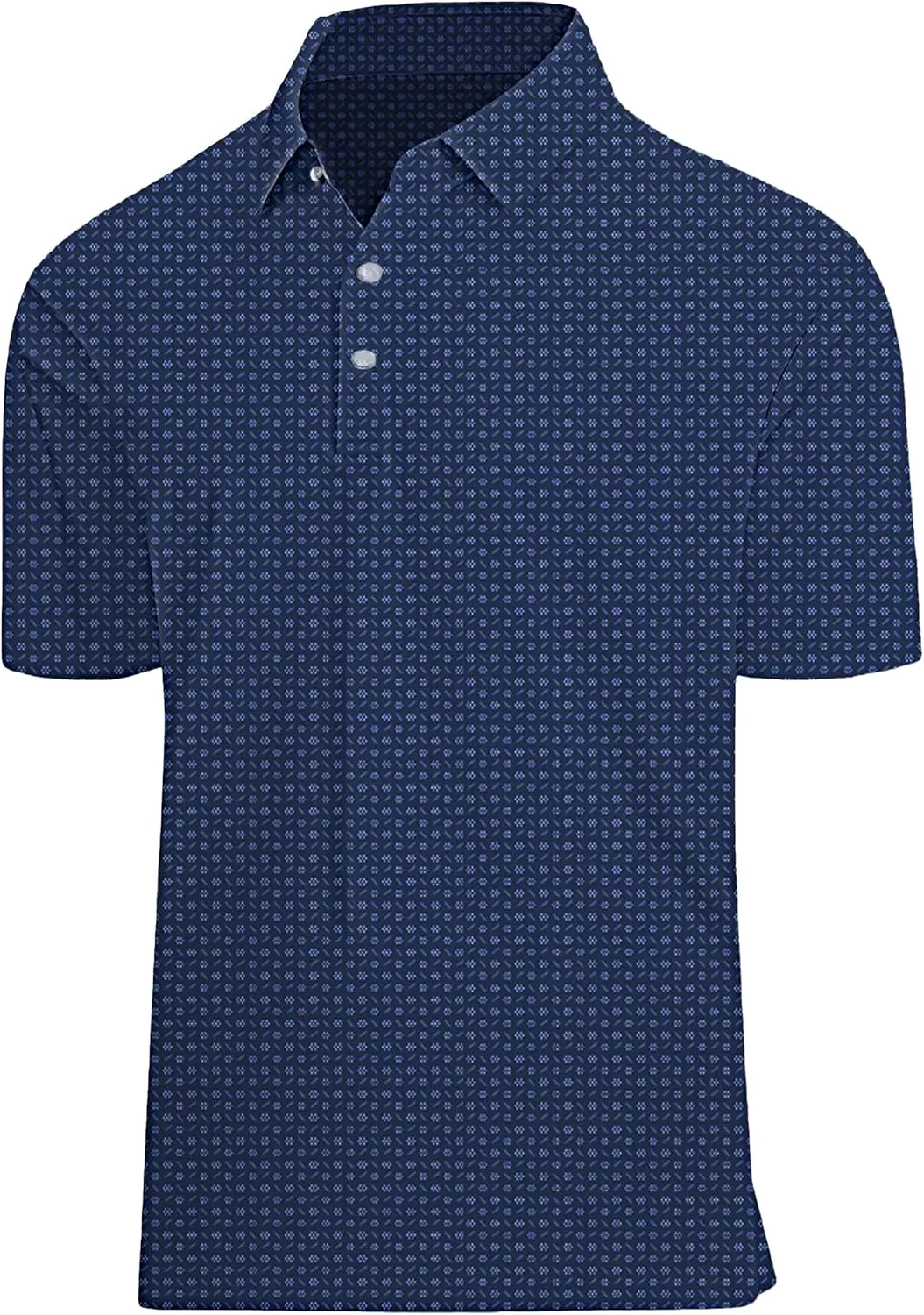 Golf Shirts for Men Printed Performance Moisture Wicking Short Sleeve Dry Fit Polo Shirts