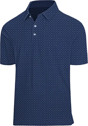Golf Shirts for Men Printed Performance Moisture Wicking Short Sleeve Dry Fit Polo Shirts