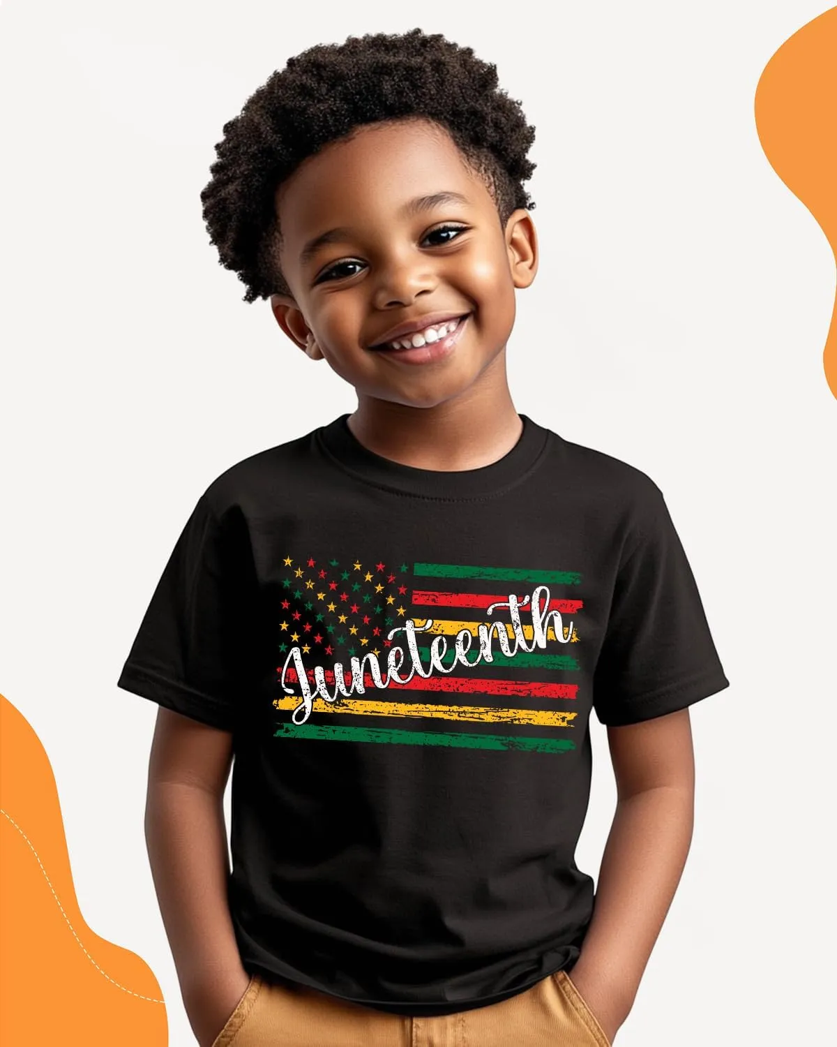 Juneteenth Shirt for Toddler Boys Girls Kids Freedom Day Shirts 1865 Black History Tee Tops, 2T-8Y