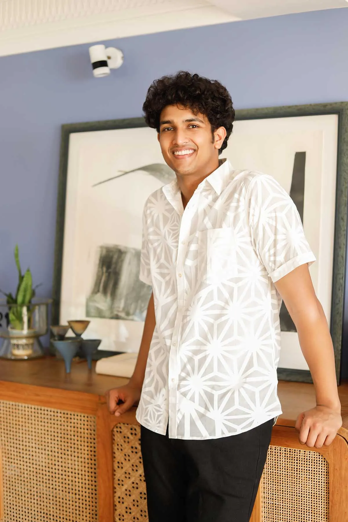 Kiwach Printed Shirt (White)