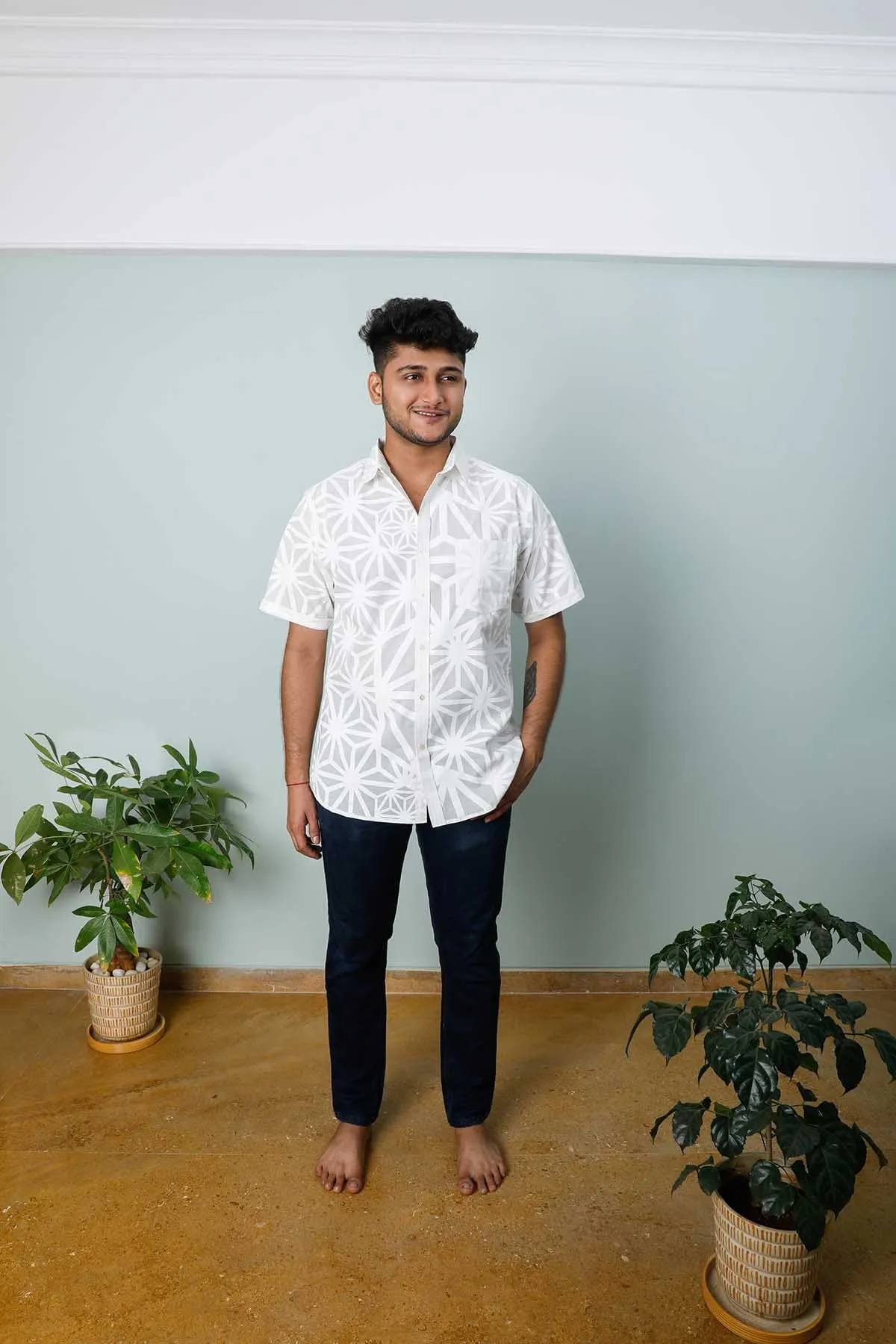 Kiwach Printed Shirt (White)