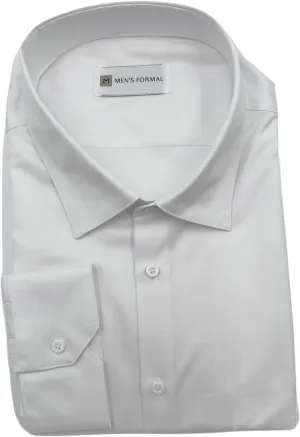 Men's Formal - Dress Shirt Non-Iron Long Sleeve Button Down Regular Fit Business Casual Collared Shirts, White - XXL