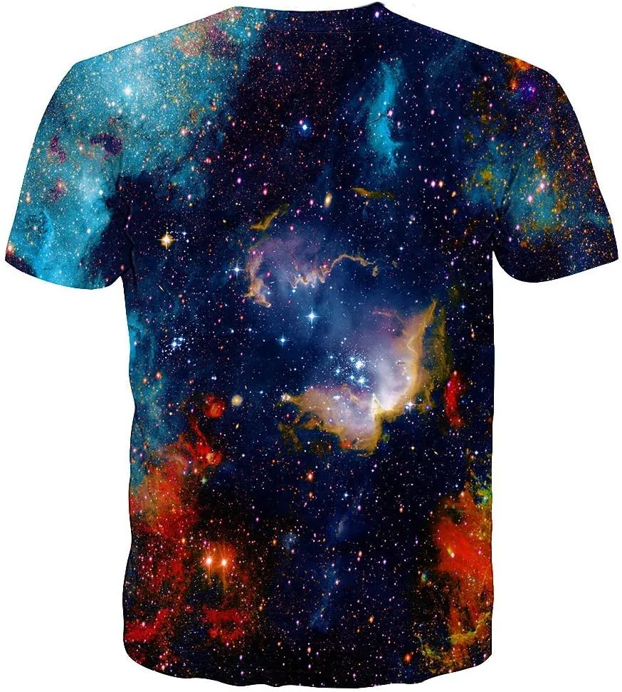 SYAIMN Unisex 3D Pattern Printed Short Sleeve T-Shirts Casual Graphics Tees