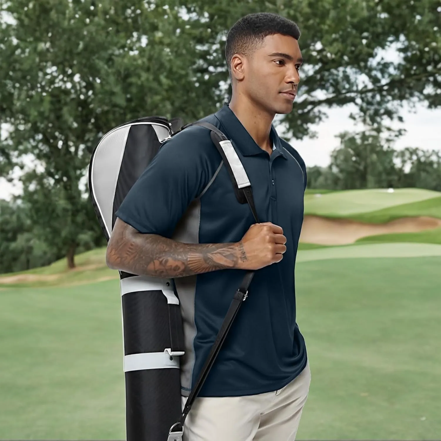 TIHEEN Golf Shirts for Men,Short Sleeve Moisture Wicking Proformance Big & Tall Polo Shirts