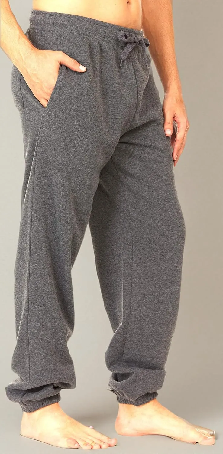 UNIQUE STYLES ASFOOR Elastic Bottom Baggy Sweatpants for Men, Workout Fleece Sweat Pants with Pockets