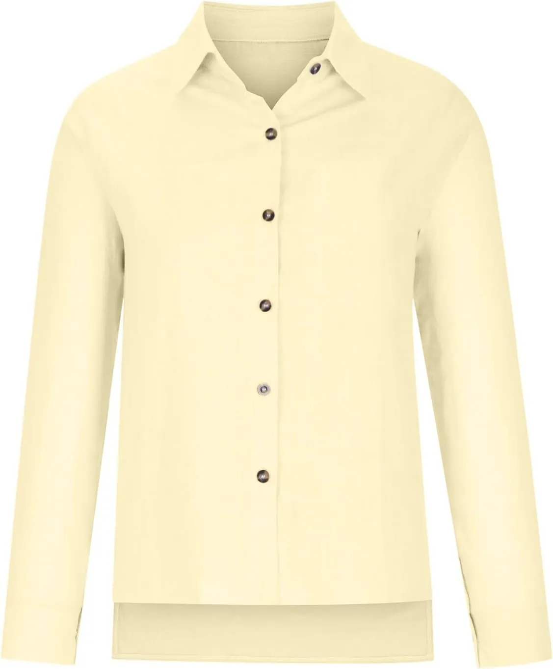 Women Oversized Button Down Gauze Dress Shirts Drop Shoulder Office Blouse Long Sleeve Boyfriend Shirts with Pocket