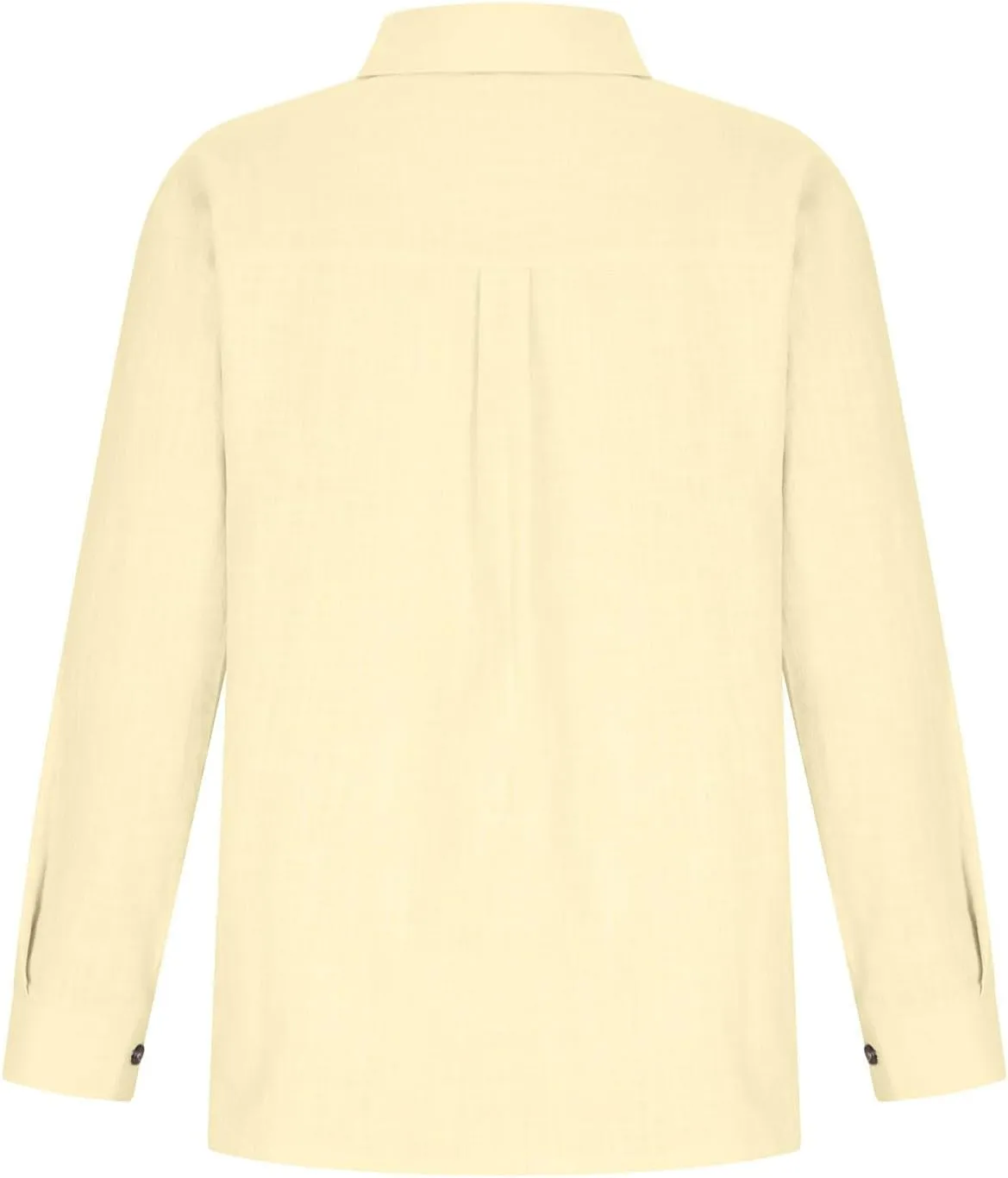 Women Oversized Button Down Gauze Dress Shirts Drop Shoulder Office Blouse Long Sleeve Boyfriend Shirts with Pocket