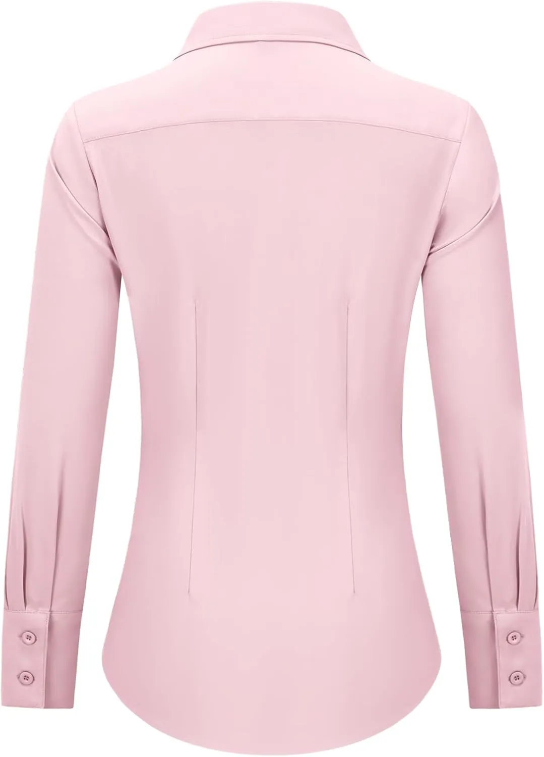 Women's Button Down Shirts Collared Fitted Dress Shirts Long Sleeve Wrinkle Free Blouse Formal Office Work Tunic Tops
