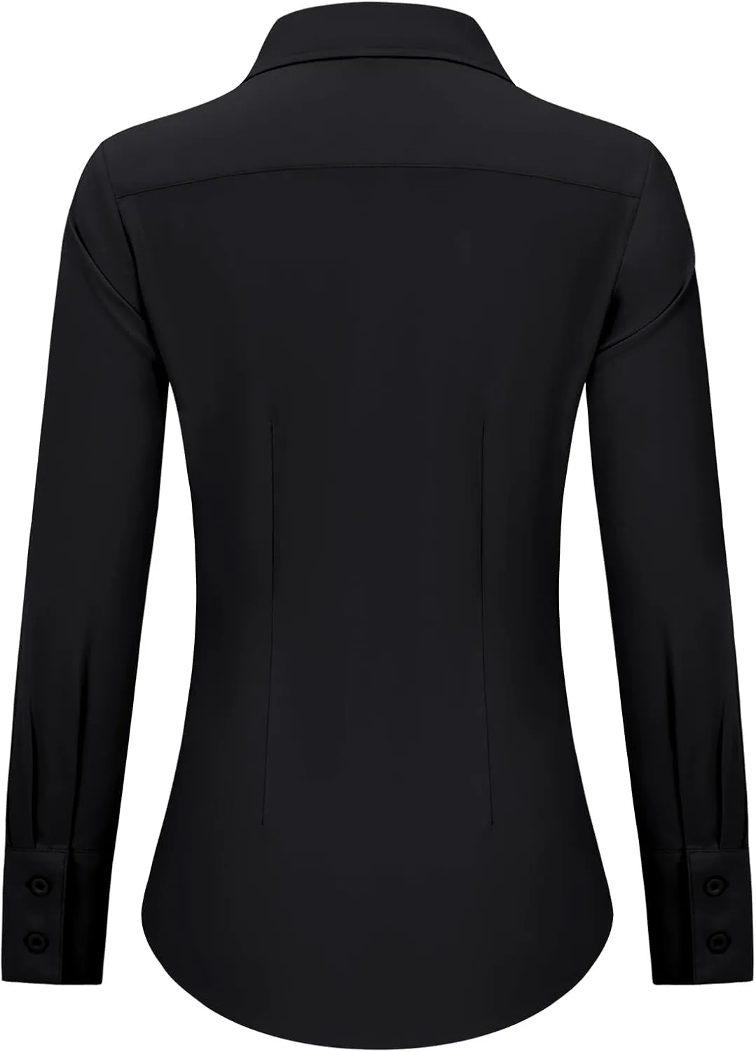 Women's Button Down Shirts Collared Fitted Dress Shirts Long Sleeve Wrinkle Free Blouse Formal Office Work Tunic Tops
