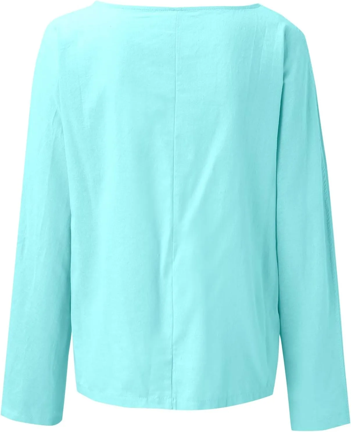 Women's Cotton Linen Cardigans Lightweight Open Front V-Neck Long Sleeve Button Cover Ups Casual Cardigan with Pocket