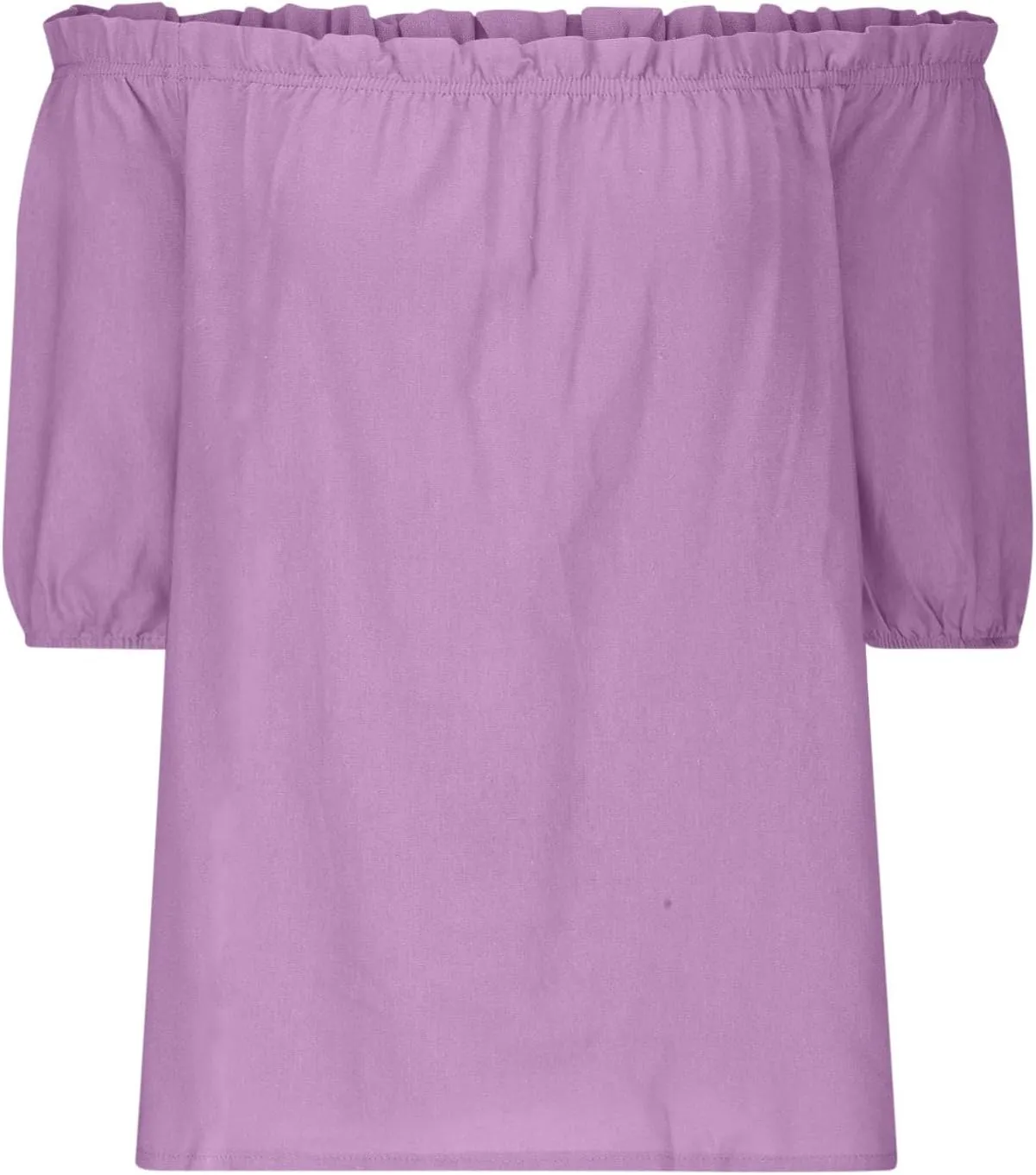 Womens Off Shoulder Tops Linen Cotton Tunic Tops Long Sleeves Ruffle Balloon Sleeve Shirts Summer Casual Blouses