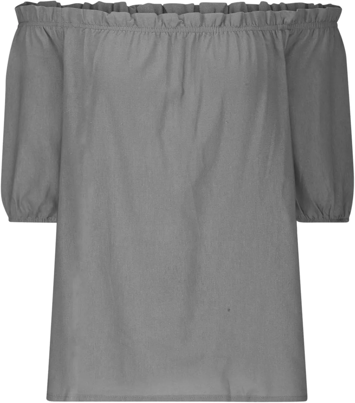 Womens Off Shoulder Tops Linen Cotton Tunic Tops Long Sleeves Ruffle Balloon Sleeve Shirts Summer Casual Blouses