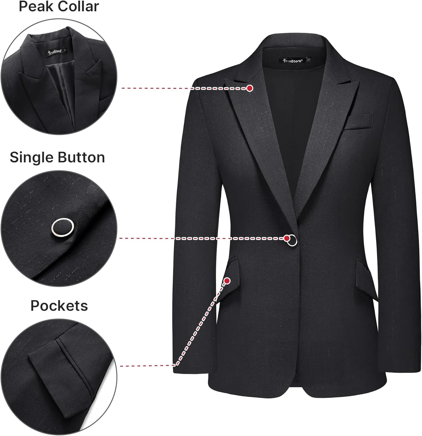 Women's Suit 2 Piece Set Pinstripe Blazer and Bootcut Dressy Pants Set for Work Office Business Outfits