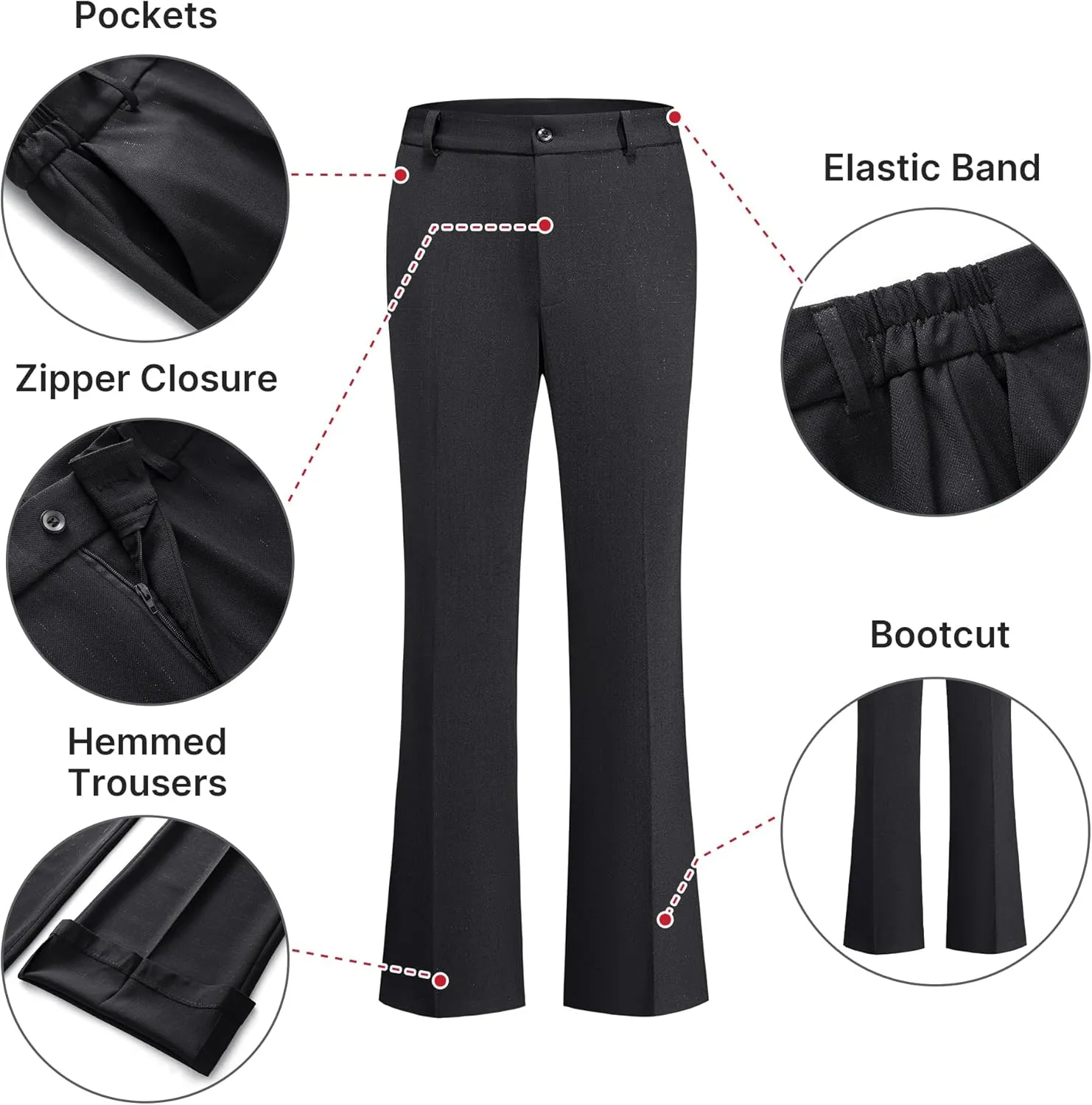 Women's Suit 2 Piece Set Pinstripe Blazer and Bootcut Dressy Pants Set for Work Office Business Outfits
